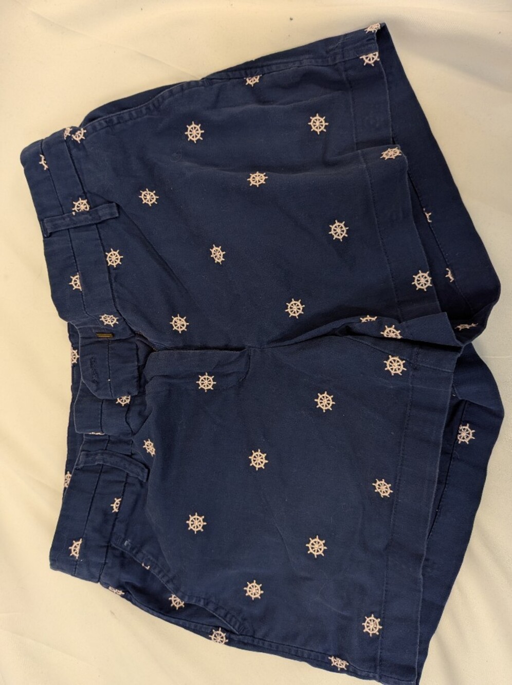 British Khaki Navy Embroidered Boyfriend Jeans
